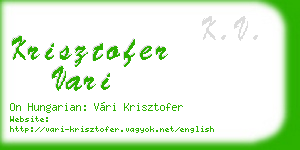 krisztofer vari business card
